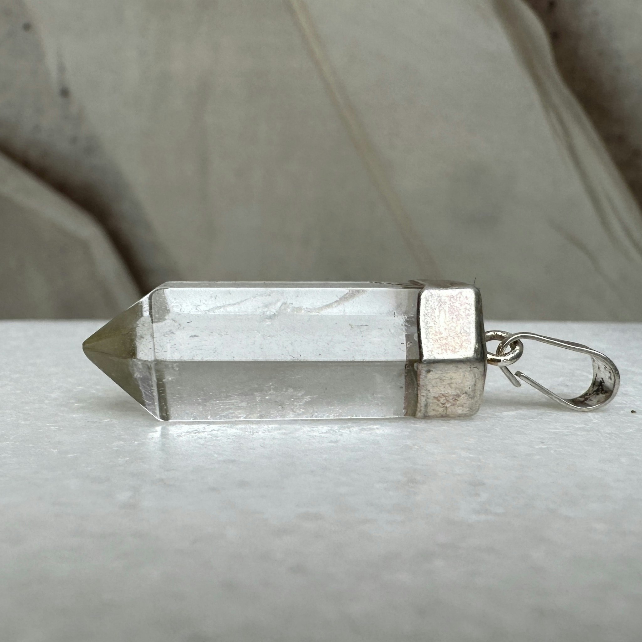 Bergkristall, hänge silver (A)