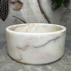 Skål i rosa marmor, 24 cm (A)