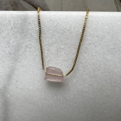 Rosenkvarts, halsband från Biverståhl Crystals