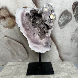 Rosa Ametist, slab / skiva med ställning (A)