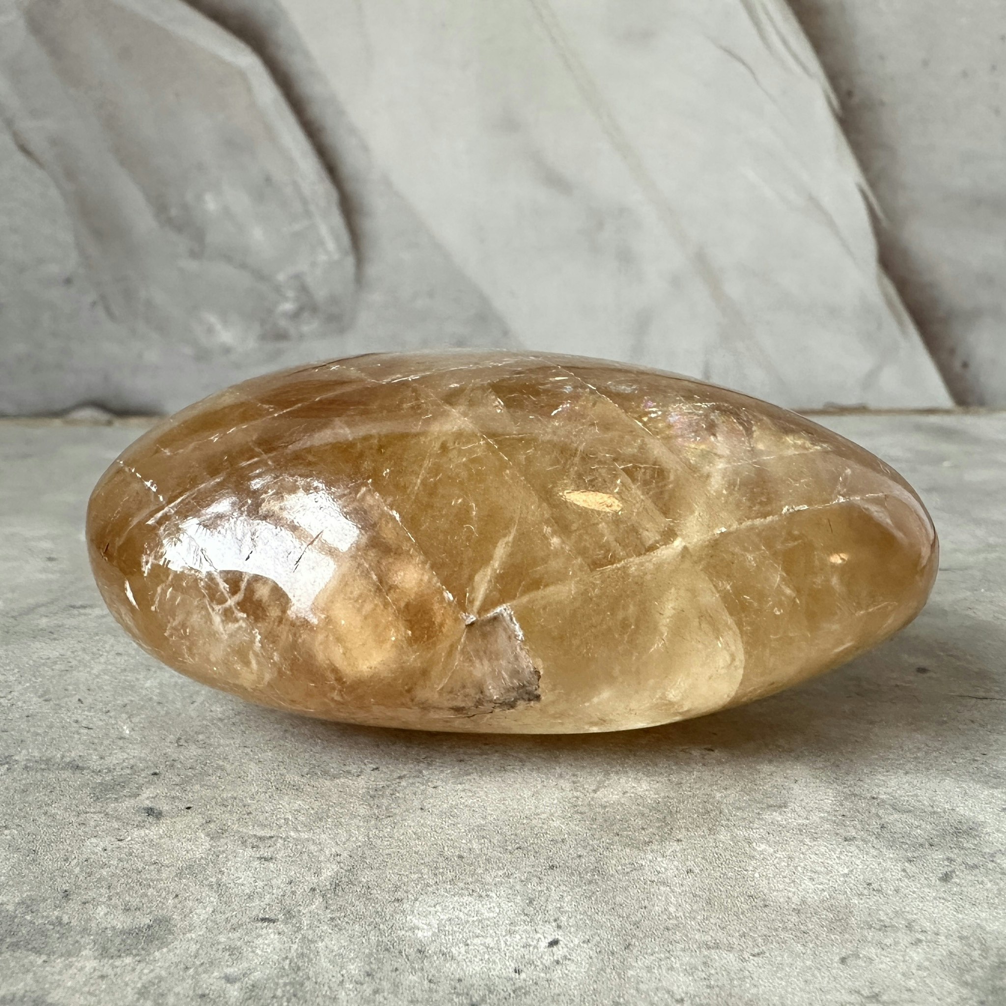 Honungskalcit, palmstone (F)