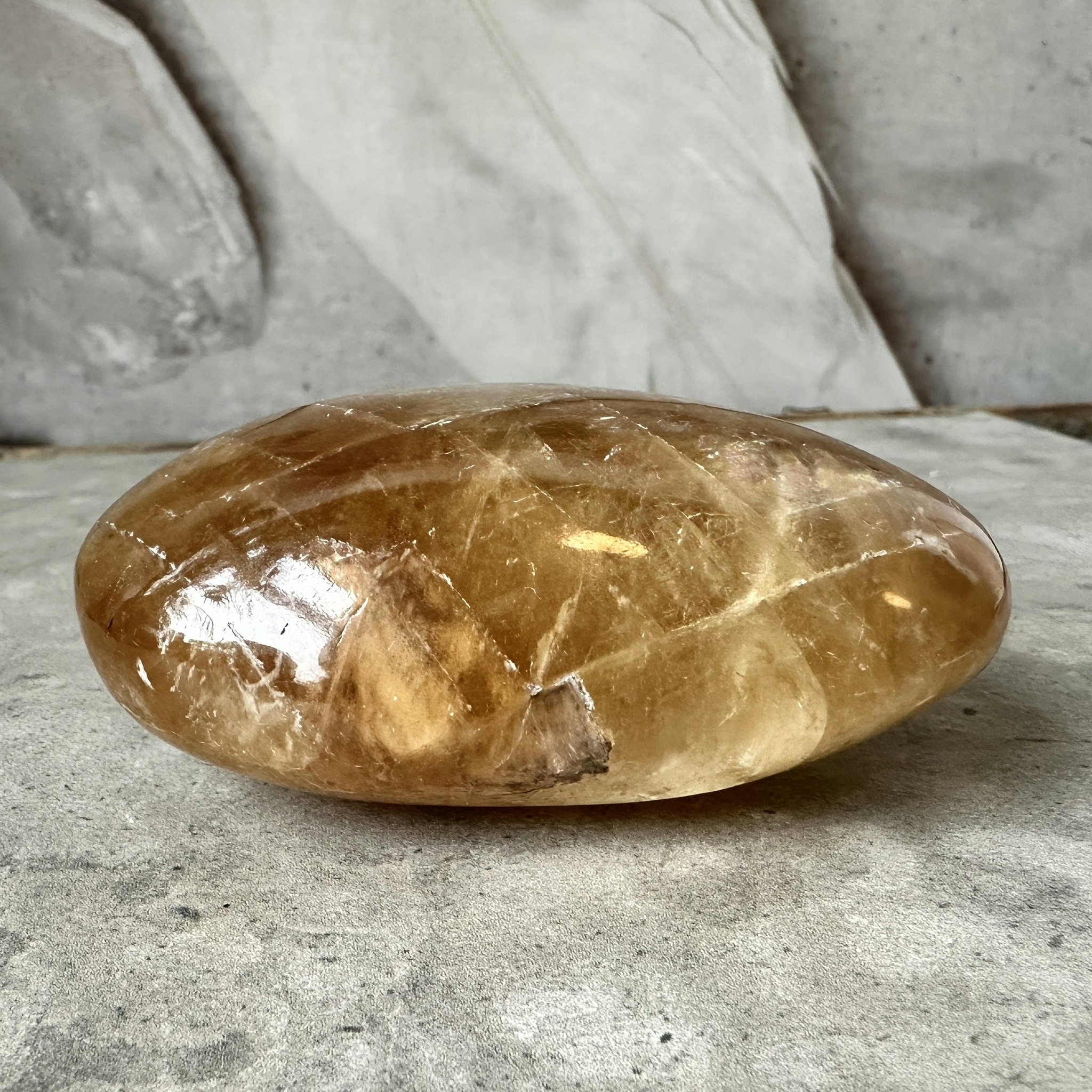 Honungskalcit, palmstone (F)