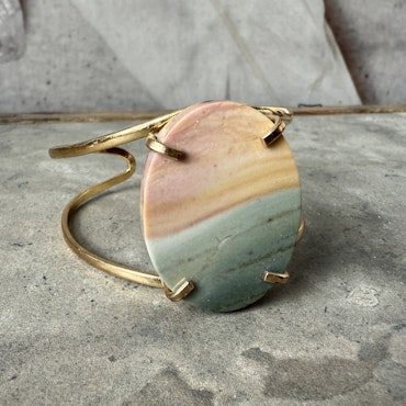 Polykrom Jaspis, justerbart armband