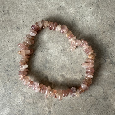 Jordgubbskvarts, armband