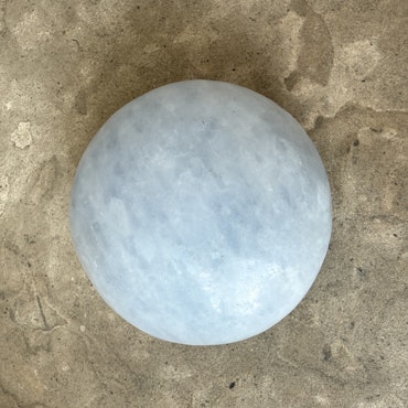 Blå kalcit, palmstone (A)