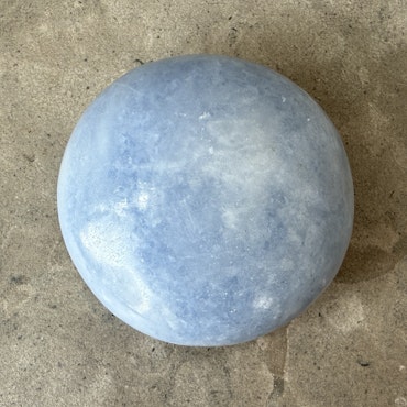 Blå kalcit, palmstone (B)