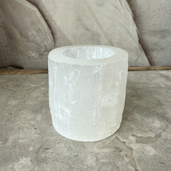 Selenit, lykta rund 6 cm