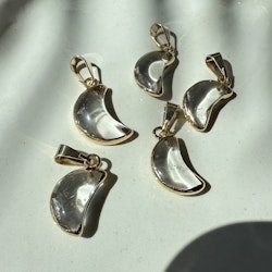 Rökkvarts, måne hänge guld