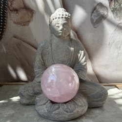 Buddha värmeljushållare / Klotställ, 19 cm grå