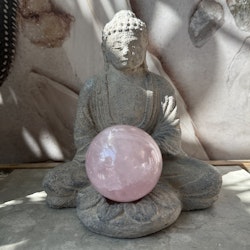 Buddha värmeljushållare / Klotställ, 19 cm grå