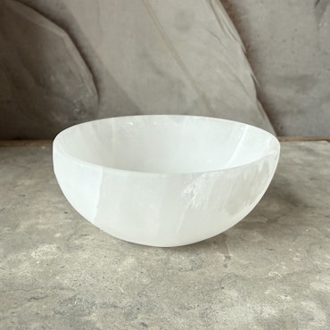 Selenit, skål (9-10 cm)