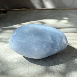 Blå kalcit, palmstone (C)