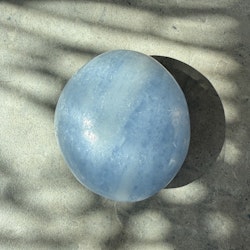 Blå kalcit, palmstone (G)