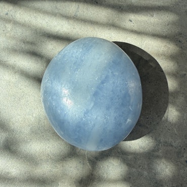 Blå kalcit, palmstone (G)