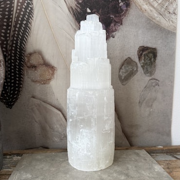 Selenit, lampa 30 cm