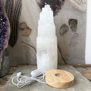 Selenit, lampa 30 cm