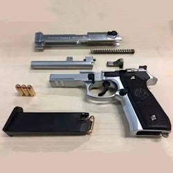 Beretta M92F Miniatyrmodell skala 1:2 silver