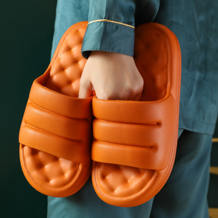 Tøfler (orange) - Fantastisk komfort - Hurtig levering (199 kr) -  Fodplejebutikken
