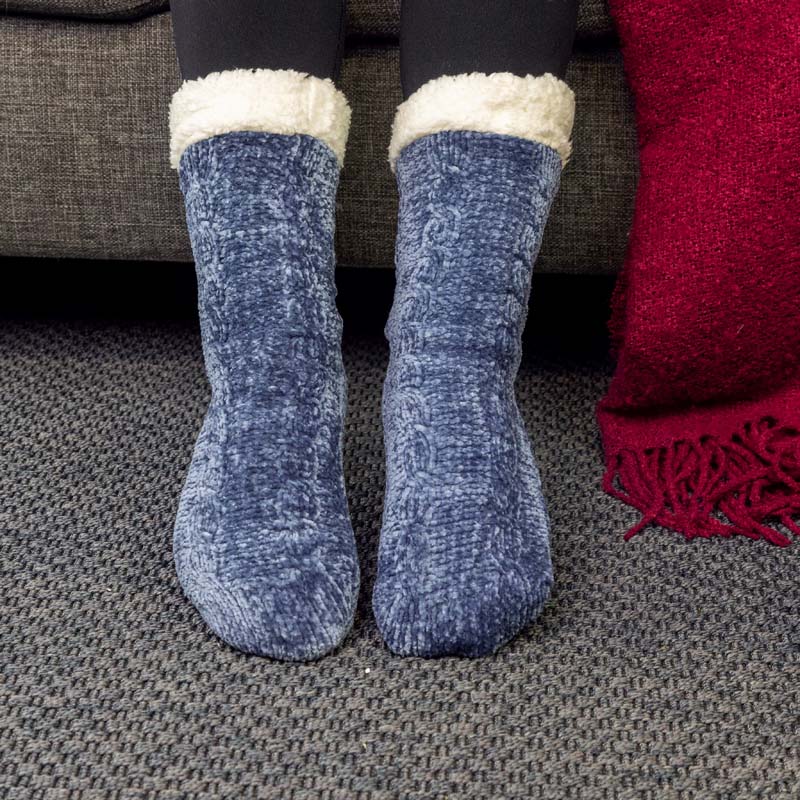 Forede varme sokker (blå)