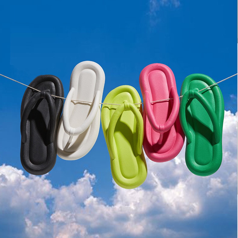 Bløde flipflops (sort)