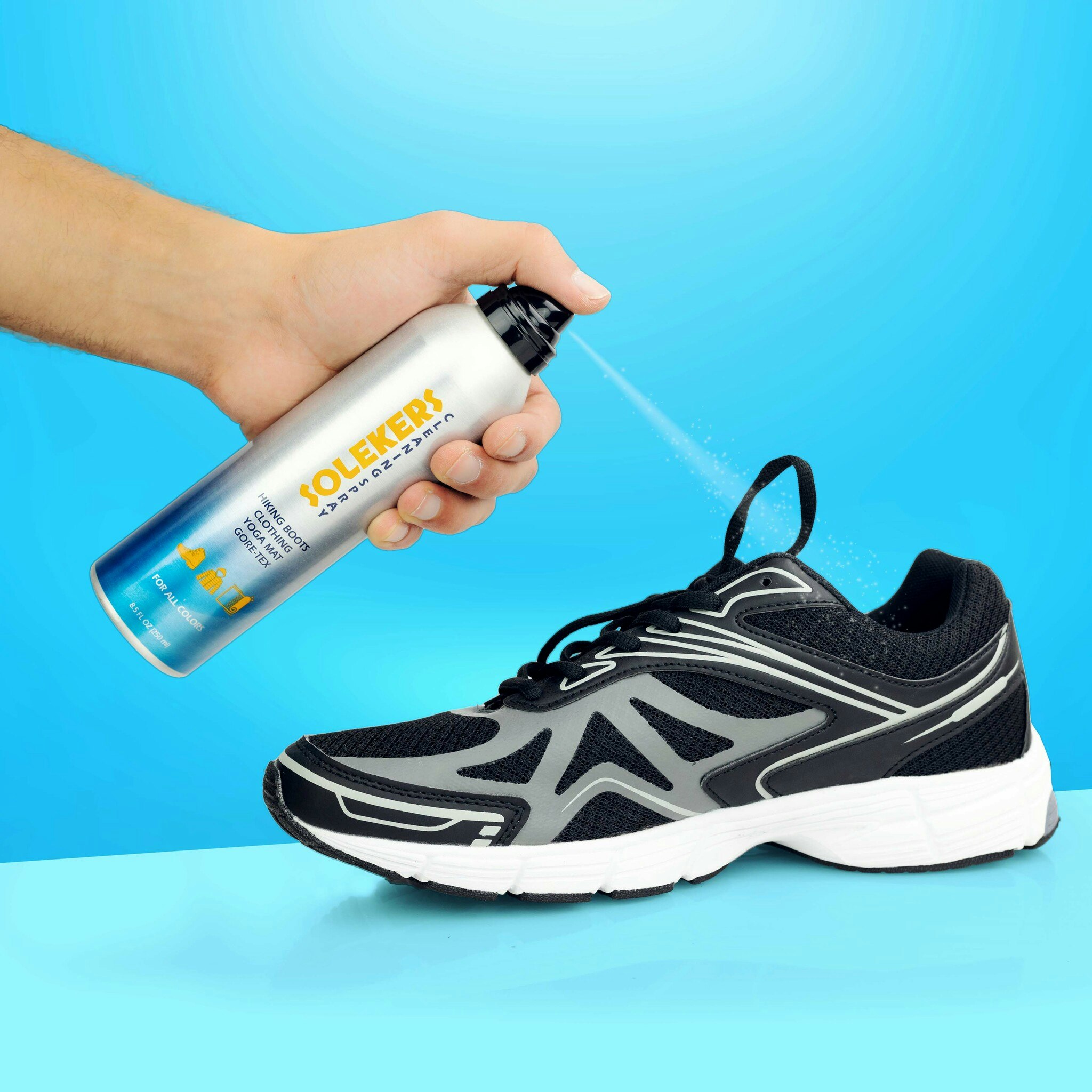 Rengöringsspray vandringsskor