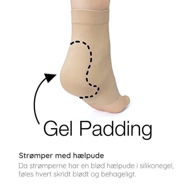 Strømpe hælspore stk.) -Slip for smerte i hælen - 149 - Fodplejebutikken