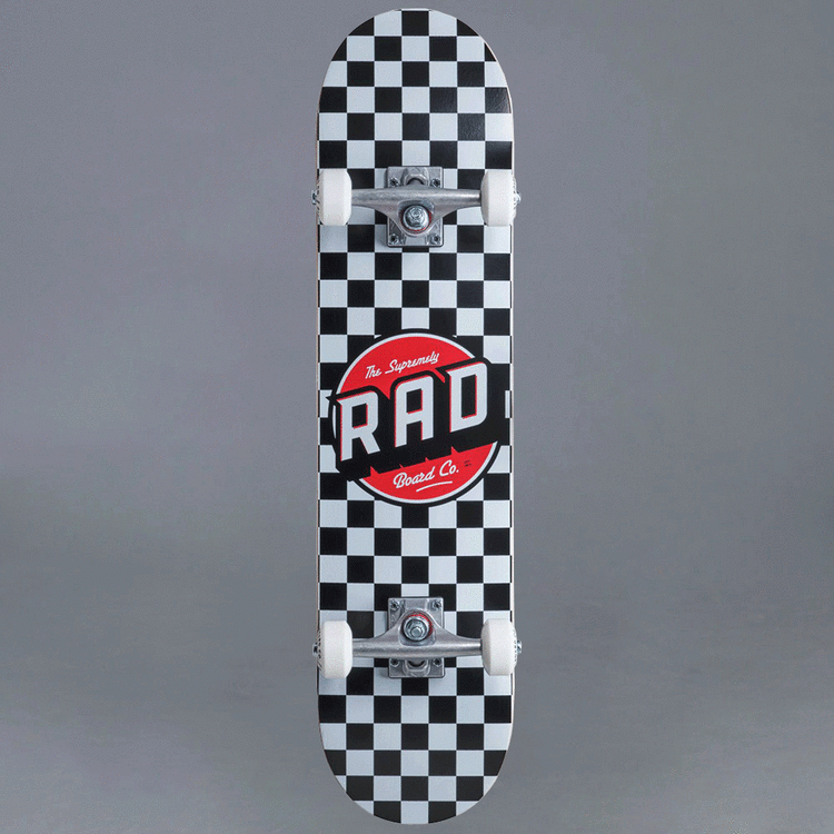 Rad Checkers Vit Komplett Skateboard 7.75" - Top12