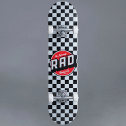 Rad Checkers Vit Komplett Skateboard 7.75"