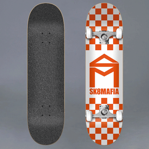 Sk8Mafia House Logo Orange Komplett Skateboard 8"