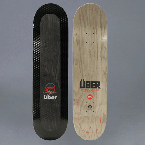 Almost Uber Black Mullen 8.0" Skateboard Deck