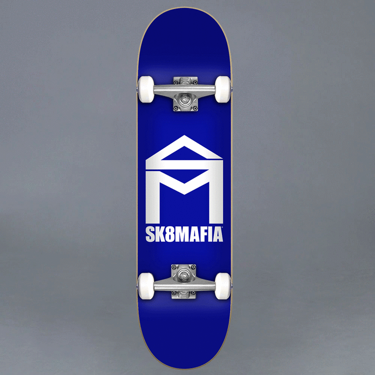 Sk8Mafia House Logo Blue Komplett Skateboard 7.87"