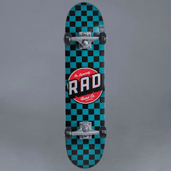 Rad Checkers Teal Komplett Skateboard 7.25"