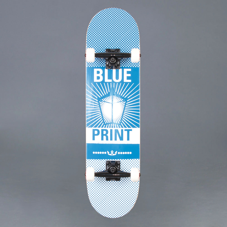 Blueprint Pachinko Blue/White Komplett Skateboard 8"