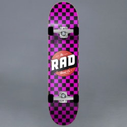Rad Checkers Pink Komplett Skateboard 7.75"