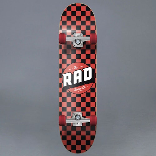 Rad Checkers Red Komplett Skateboard 7.75"