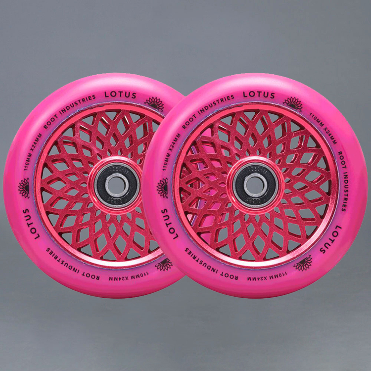 Root Lotus Radiant Pink 110mm Kickbike hjul 2-pack
