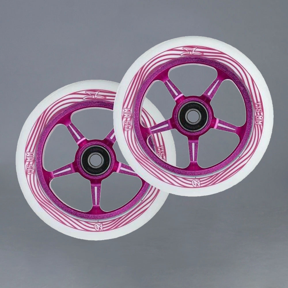 AO Pentacle 115mm Pink Kickbikehjul 2-pack