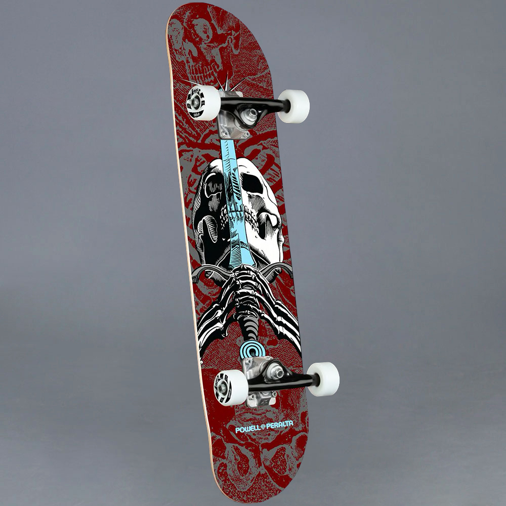 Powell Peralta Skull & Sword Burgundy 7.5 Komplett Skateboard