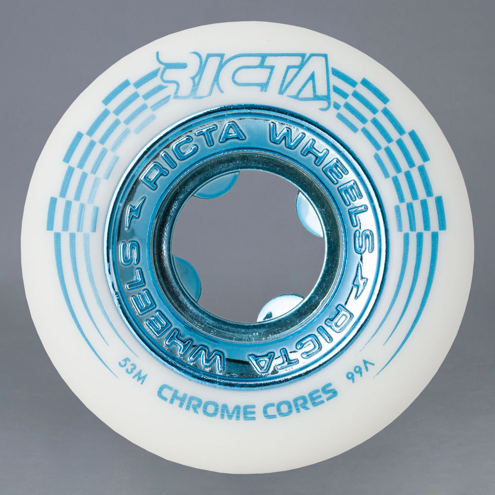 Ricta Chrome Core Teal/White 53mm 99a Skateboard Hjul