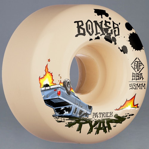Bones STF Ryan Crash & Burn v4 Wide 53mm 99A Skateboard Hjul