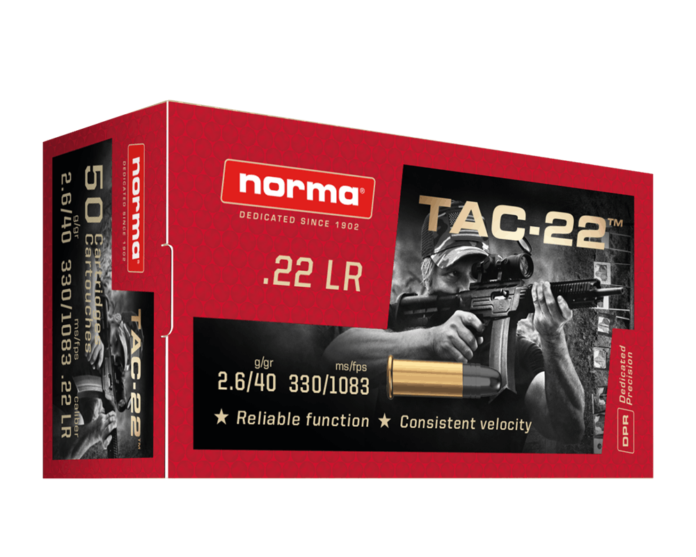 Norma TAC .22lr Låda 5000st (0,94 kr/st)