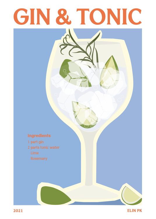 Elin PK Gin & Tonic Drink Poster