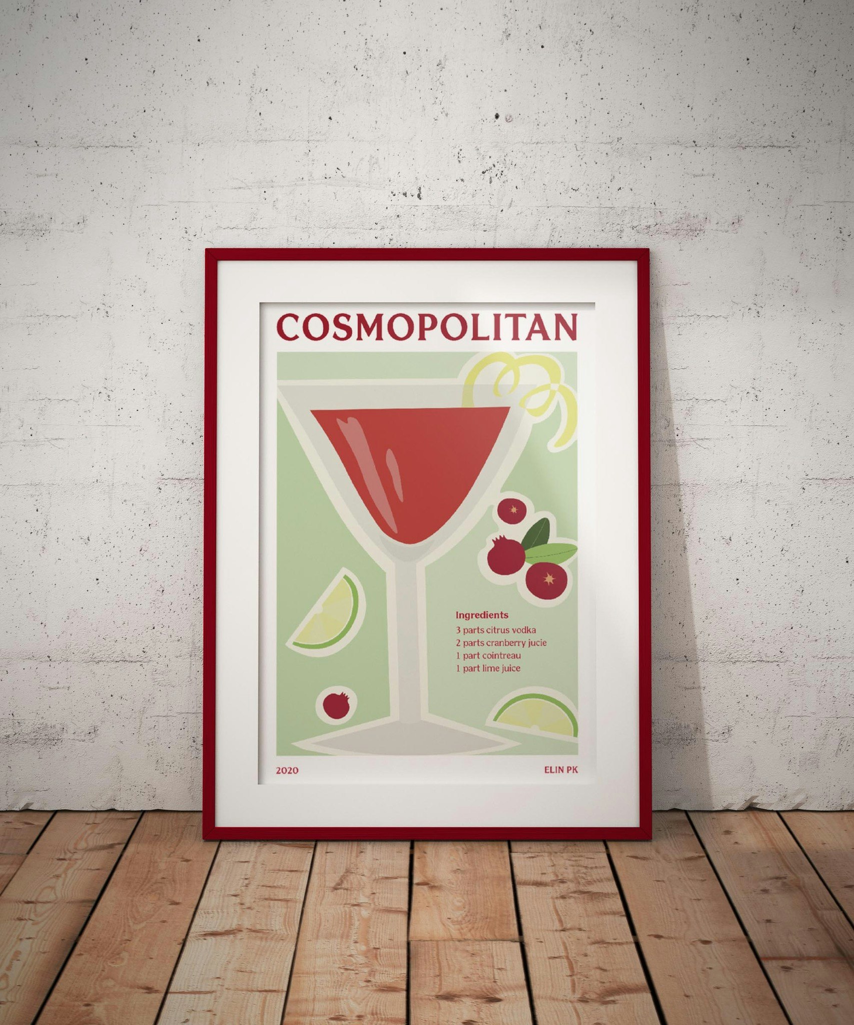 Elin PK Cosmopolitan Drink Poster
