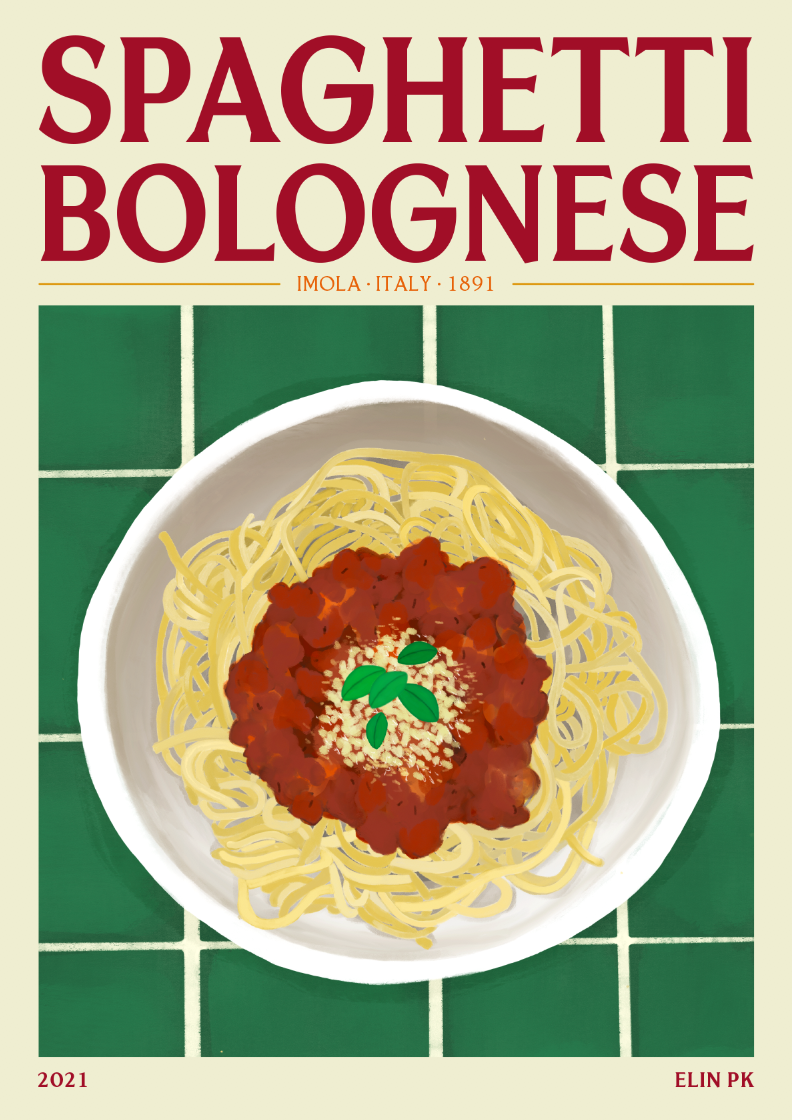 Elin PK Spaghetti Bolognese Mat Poster