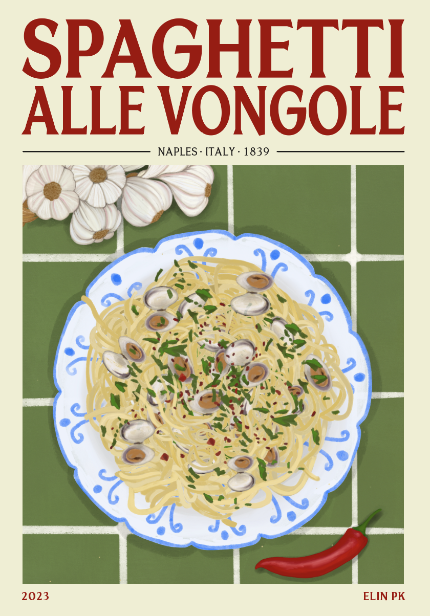 Elin PK Spaghetti Alle Vongole II Mat Poster