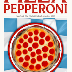 Elin PK Pizza Pepperoni Mat Poster