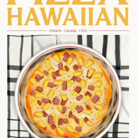 Elin PK Pizza Hawaiian Food Poster