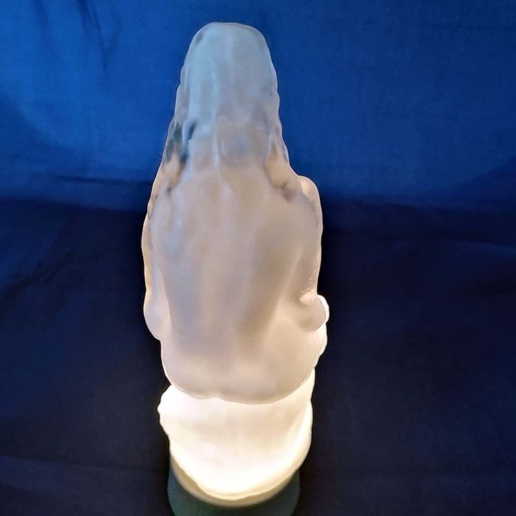 Sjöjungfru eller ovanlig lampskärm, handgjord från Fåglaviks glasbruk