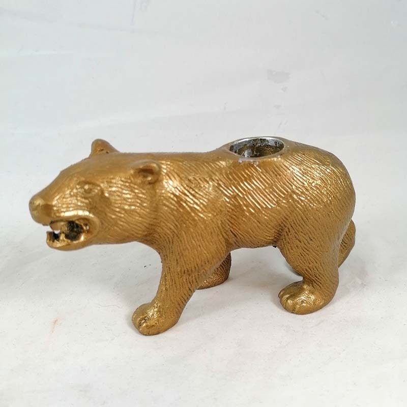 Ljusstake, isbjörn i metall - Kinnekulle Antique