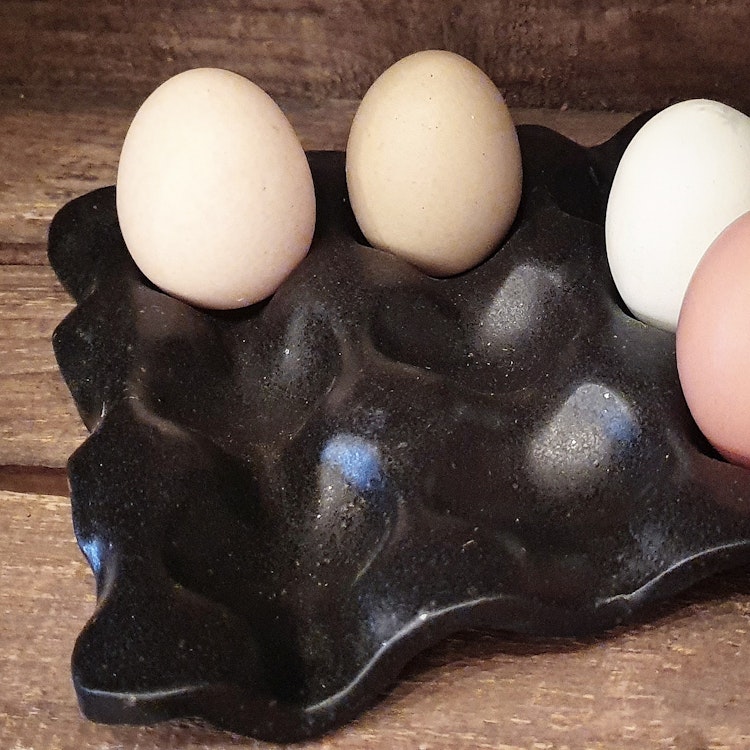 Äggfat 9 ägg, svart